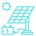 Camping Zentrale Grünberg - Campingshop & Werkstatt - Symbol für Solarenergie
